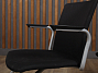 Конференц кресло на полозьях Ткань Чёрный (КФЧ1-121223)