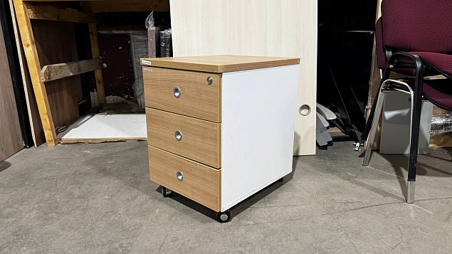 Тумба подкатная ЛДСП Ясень шимо