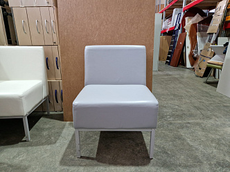 Кресло мягкое 600x610 Искусственная кожа Серый Россия
