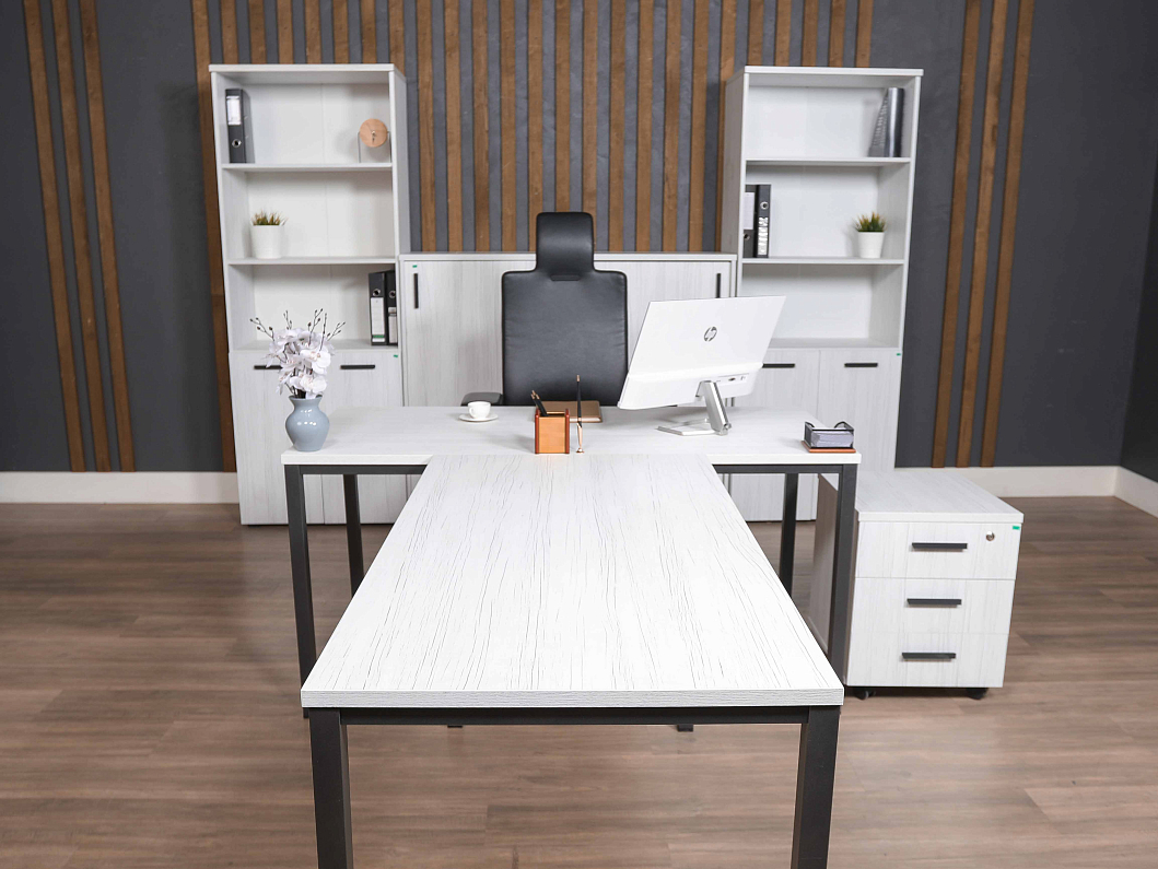 Кабинет руководителя Sitara ЛДСП Белый Россия (КРБ-120825)