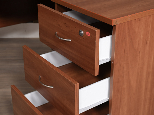 Стол с тумбой ЛДСП Вишня