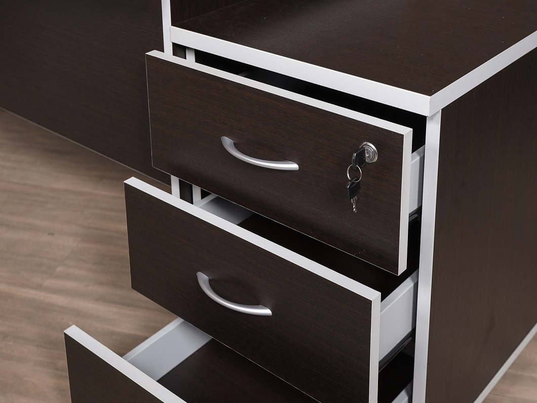 Стол с тумбой ЛДСП Венге (СТПВГ1-110825)