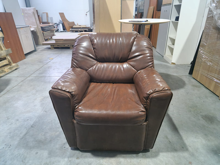 Кресло мягкое 600x700 Искусственная кожа Коричневый (КМКРНН-061023)