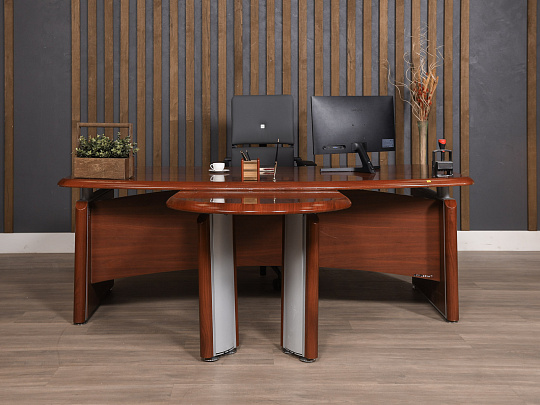 Стол руководителя Шпон Вишня