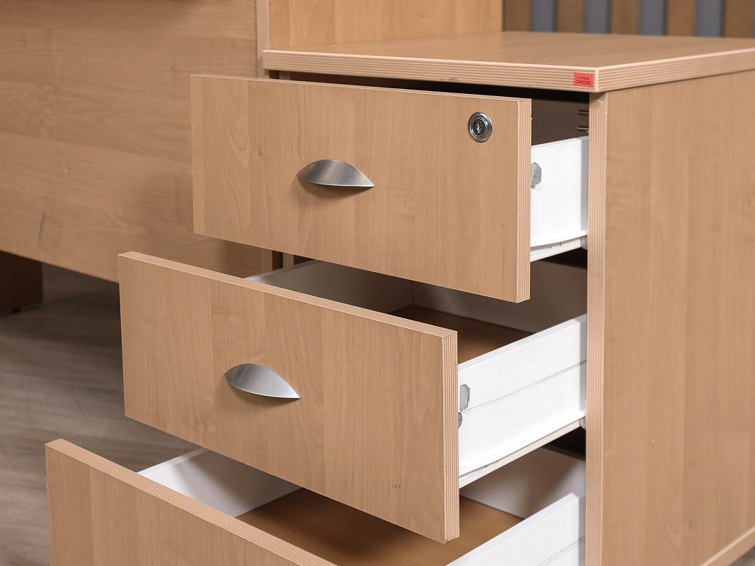 Стол с тумбой ЛДСП Ольха (СТПОХ-241225)