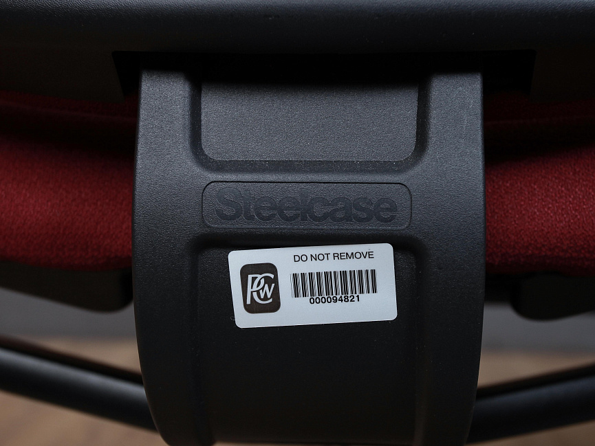 Кресло на колесах для персонала Reply Steelcase Ткань Бордовый Франция (КПБР-140723)