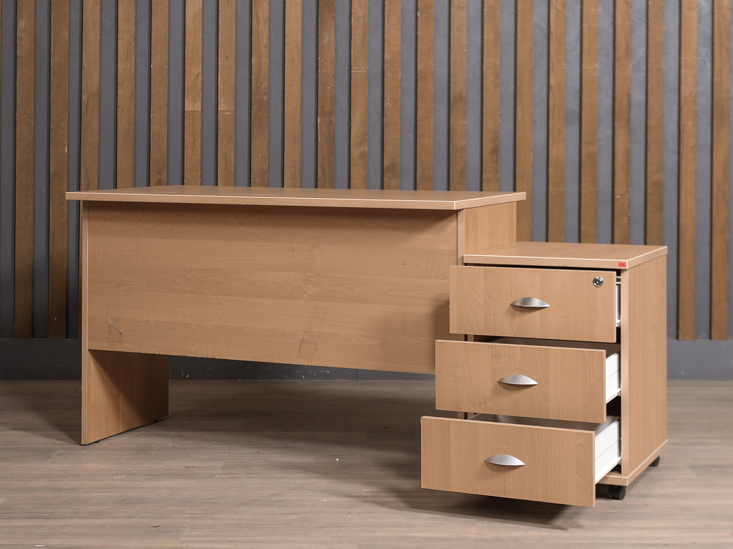 Стол с тумбой ЛДСП Ольха (СТПОХ-241225)