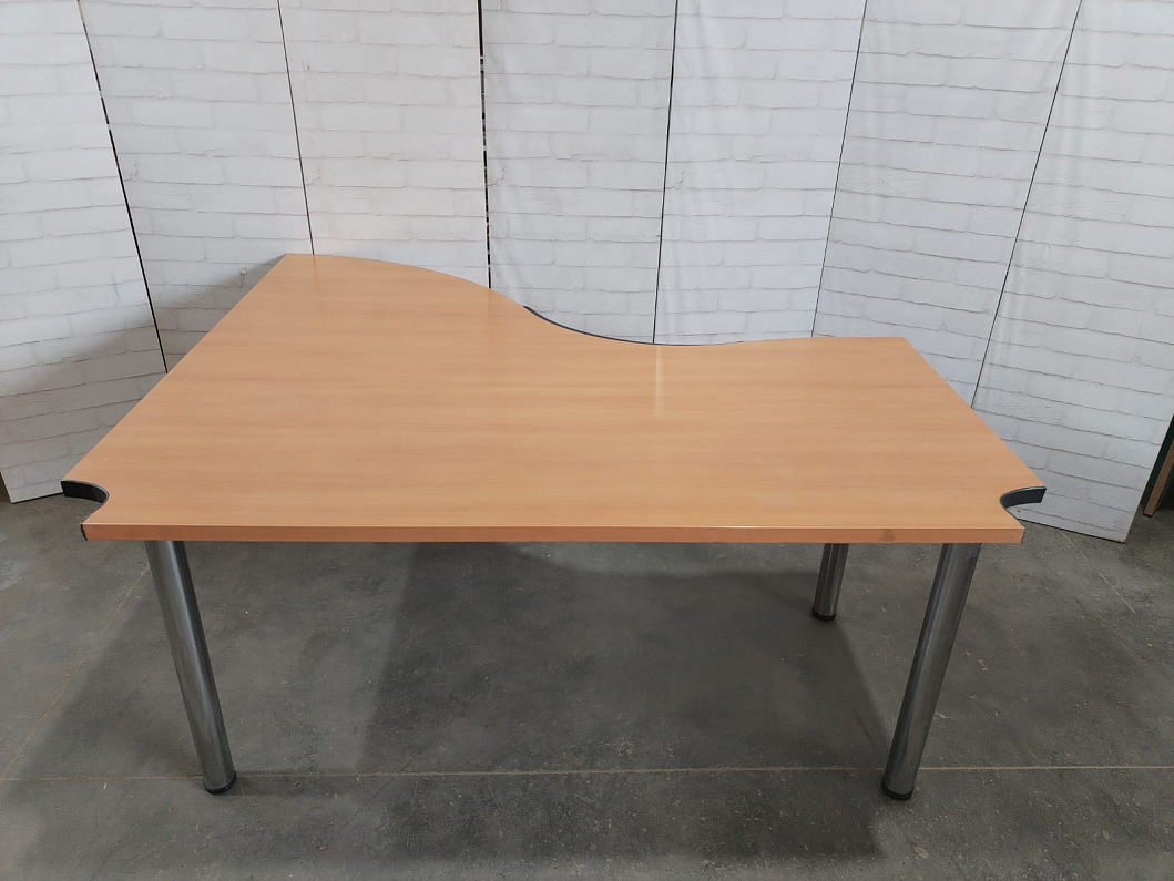 Стол угловой Steelcase ЛДСП Клен Россия (232572-180825)
