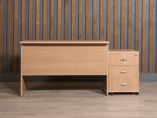 Стол с тумбой ЛДСП Ольха