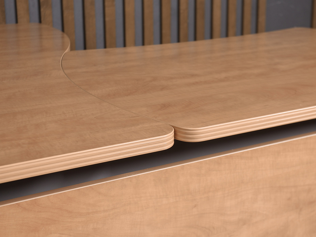 Стол руководителя Berlin DRL-220 Бостон ЛДСП Серый Россия (СРЭОРСР-251025)